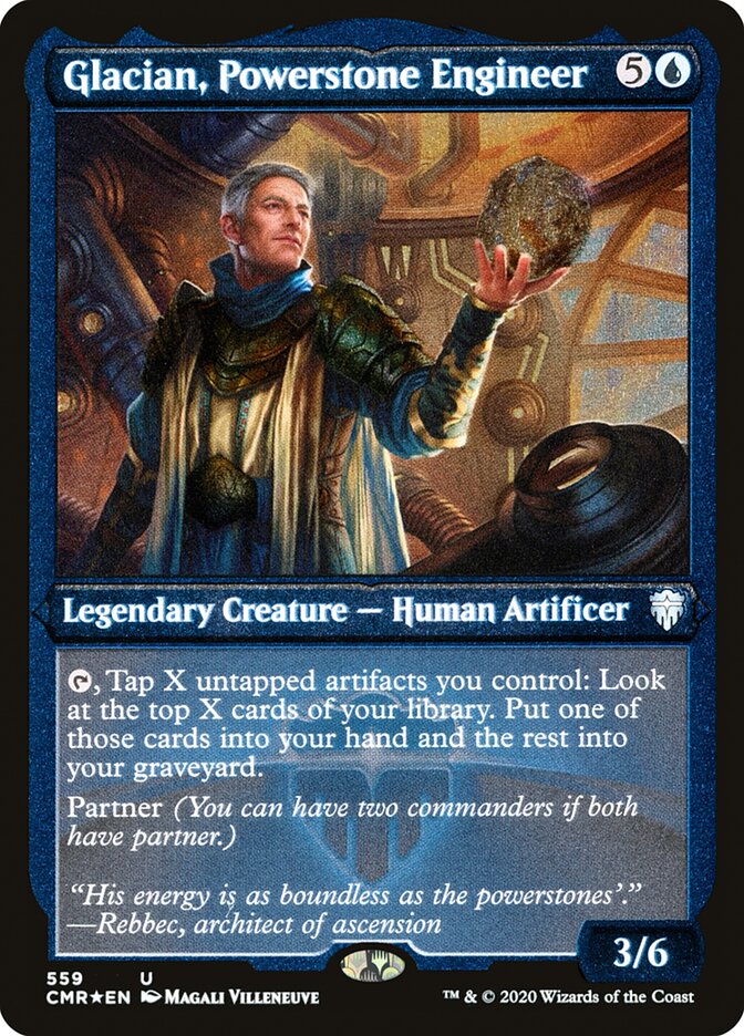 Glacian, Powerstone Engineer (Etched) [Commander Legends] | The CG Realm