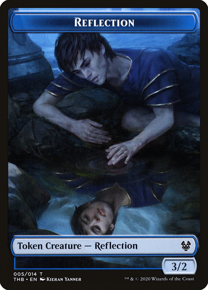 Human Soldier // Reflection Double-Sided Token (THB-2 // 5) - Theros Beyond Death Tokens Foil