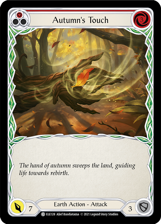 Autumn's Touch (Red) [ELE128] (Tales of Aria)  1st Edition Rainbow Foil | The CG Realm