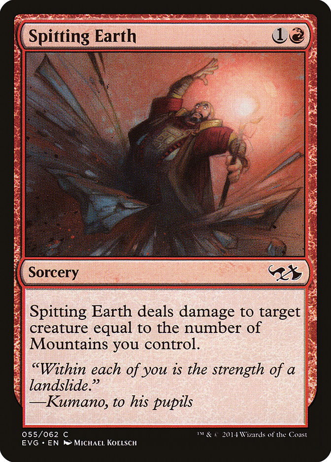 Spitting Earth (Elves vs. Goblins) [Duel Decks Anthology] | The CG Realm