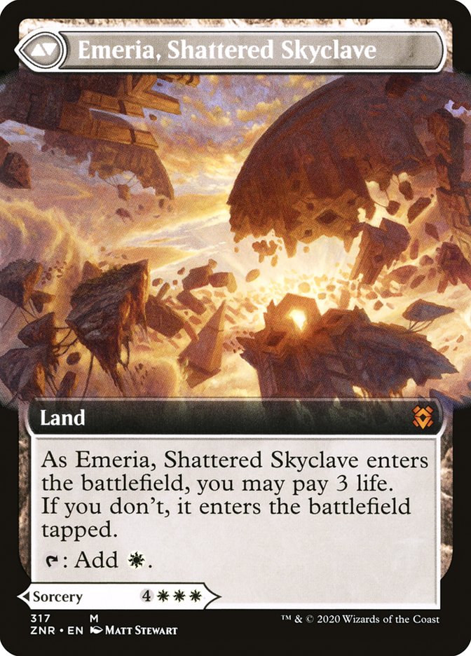Emeria's Call // Emeria, Shattered Skyclave (Extended Art) [Zendikar Rising] | The CG Realm