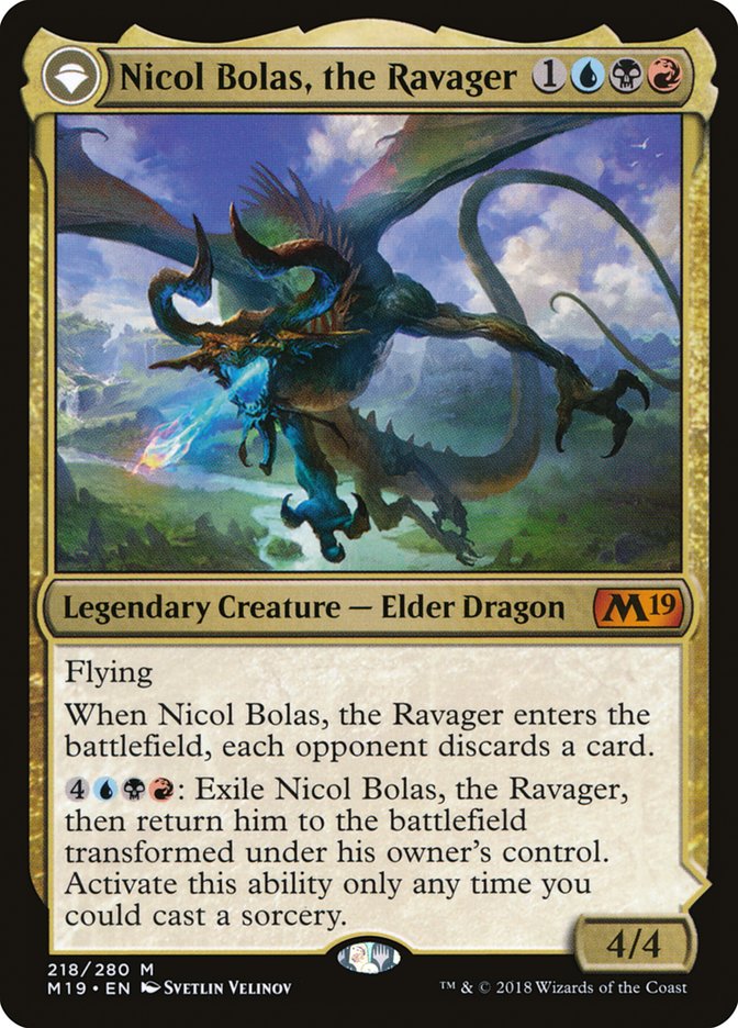 Nicol Bolas, the Ravager // Nicol Bolas, the Arisen [Core Set 2019] | The CG Realm