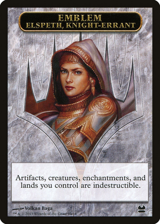 Elspeth, Knight-Errant Emblem [Modern Masters Tokens] | The CG Realm