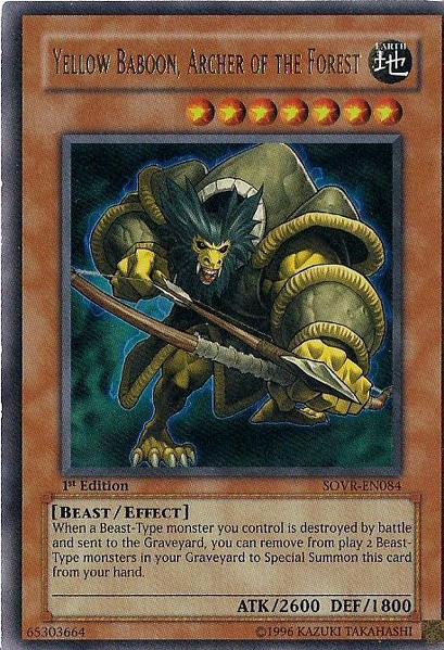 Yellow Baboon, Archer of the Forest [SOVR-EN084] Ultra Rare | The CG Realm