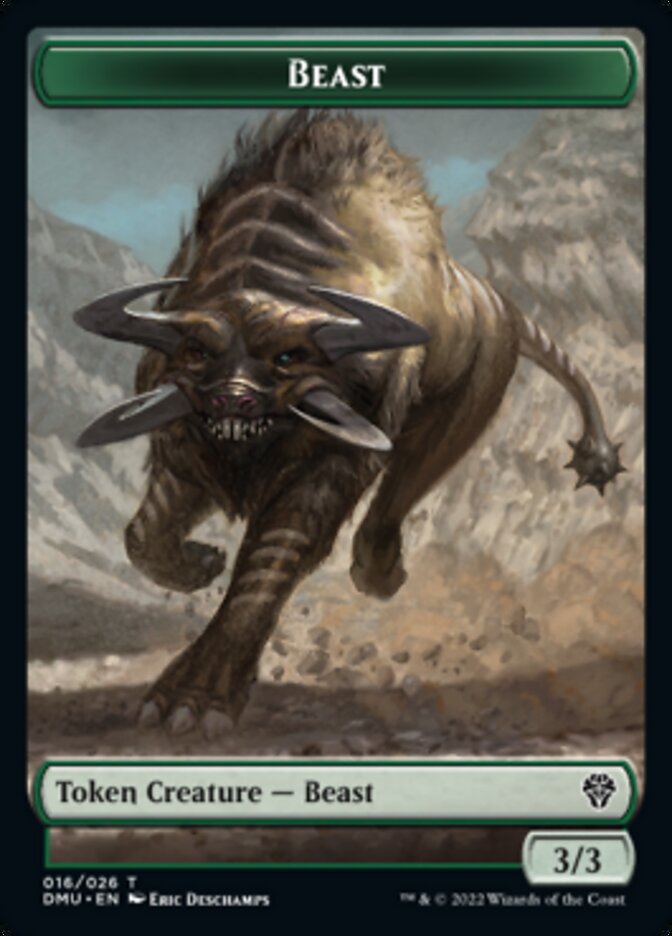 Kavu // Beast Double-Sided Token [Dominaria United Commander Tokens] | The CG Realm