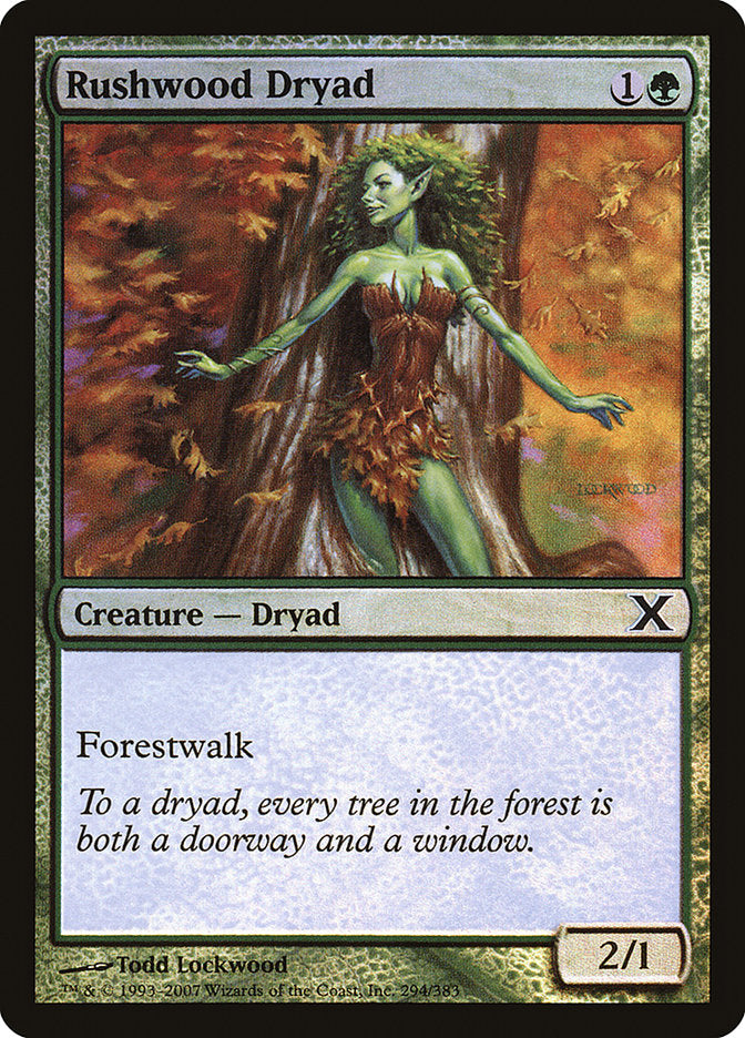 Rushwood Dryad (Premium Foil) [Tenth Edition] | The CG Realm