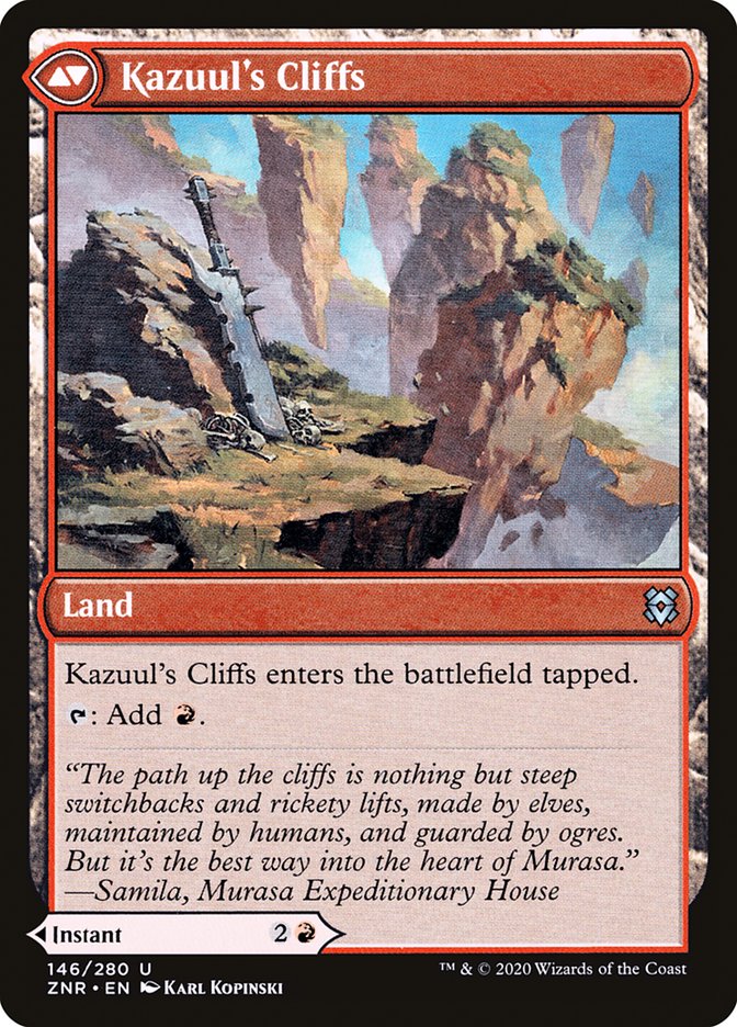 Kazuul's Fury // Kazuul's Cliffs [Zendikar Rising] | The CG Realm