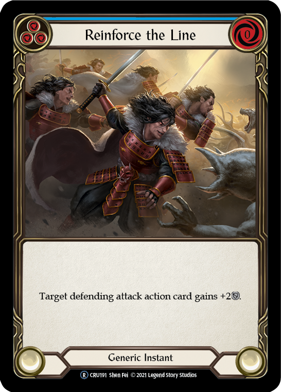 Reinforce the Line (Blue) [U-CRU191] (Crucible of War Unlimited)  Unlimited Rainbow Foil | The CG Realm