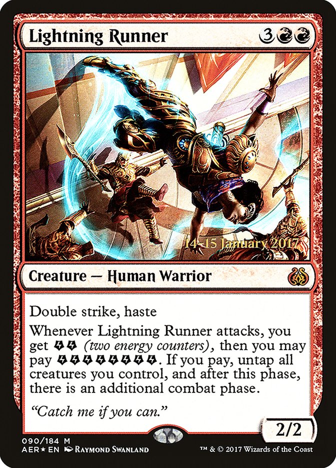 Lightning Runner [Aether Revolt Prerelease Promos] | The CG Realm