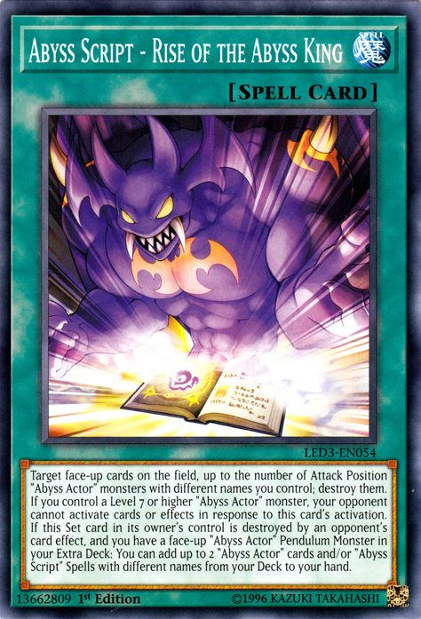 Abyss Script - Rise of the Abyss King [LED3-EN054] Common | The CG Realm