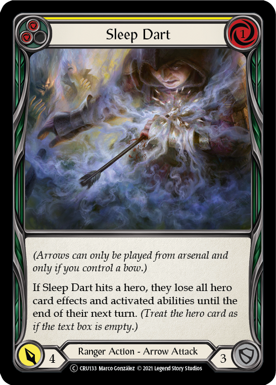 Sleep Dart (Yellow) [U-CRU133] (Crucible of War Unlimited)  Unlimited Rainbow Foil | The CG Realm