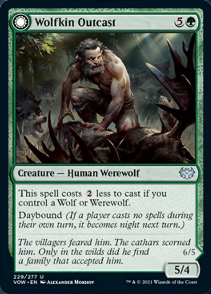 Wolfkin Outcast (VOW-229) - Innistrad: Crimson Vow: (Double Faced Transform)