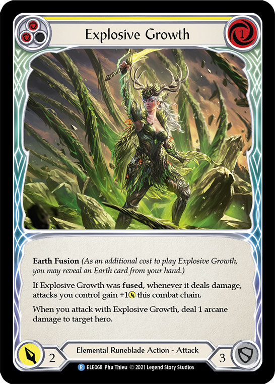Explosive Growth (Yellow) [ELE068] (Tales of Aria)  1st Edition Rainbow Foil | The CG Realm