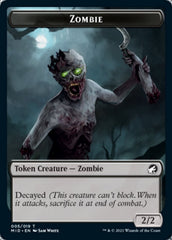 Zombie (005) // Wrenn and Seven Emblem Double-Sided Token [Innistrad: Midnight Hunt Tokens] | The CG Realm