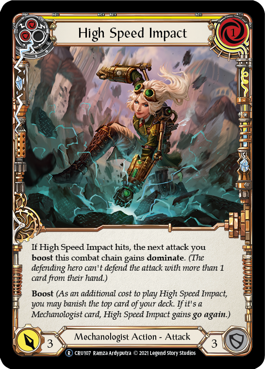High Speed Impact (Yellow) [U-CRU107] (Crucible of War Unlimited)  Unlimited Rainbow Foil | The CG Realm