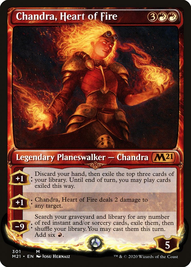 Chandra, Heart of Fire (Showcase) [Core Set 2021] | The CG Realm