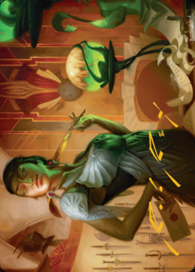 Mari, the Killing Quill Art Card (Gold-Stamped Signature) [Streets of New Capenna Art Series] | The CG Realm