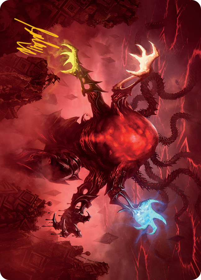 Omnath, Locus of All Art Card (51) (Gold-Stamped Signature) [March of the Machine Art Series] | The CG Realm