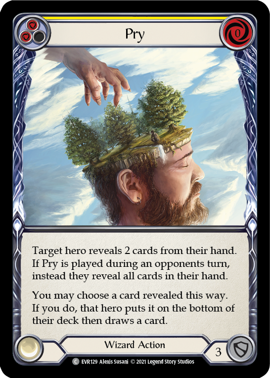 Pry (Yellow) [EVR129] (Everfest)  1st Edition Rainbow Foil | The CG Realm