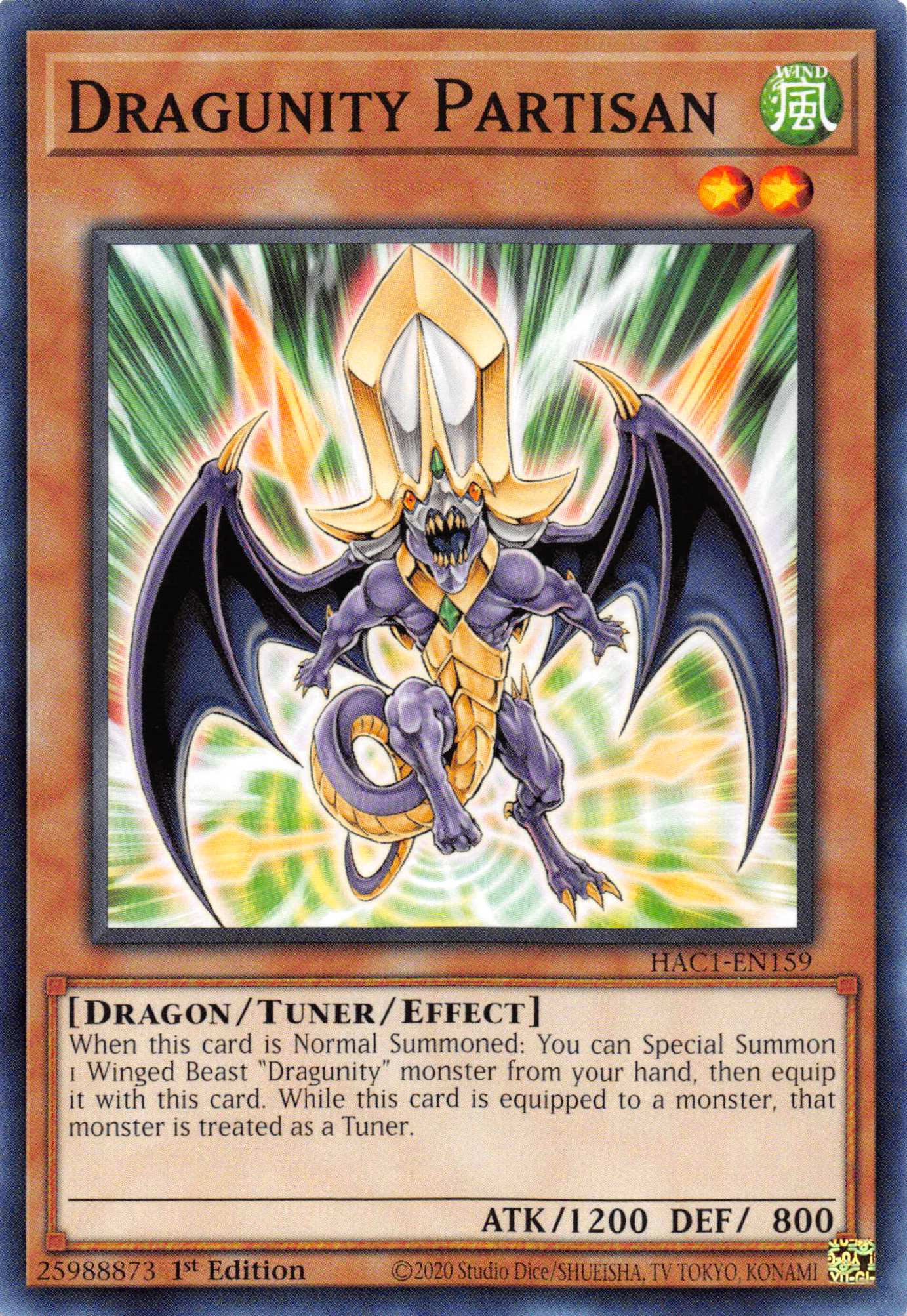 Dragunity Partisan (Duel Terminal) [HAC1-EN159] Parallel Rare | The CG Realm