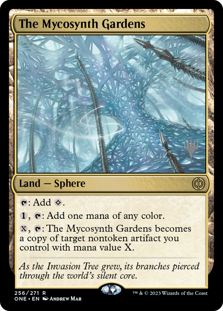 The Mycosynth Gardens (Promo Pack) [Phyrexia: All Will Be One Promos] | The CG Realm