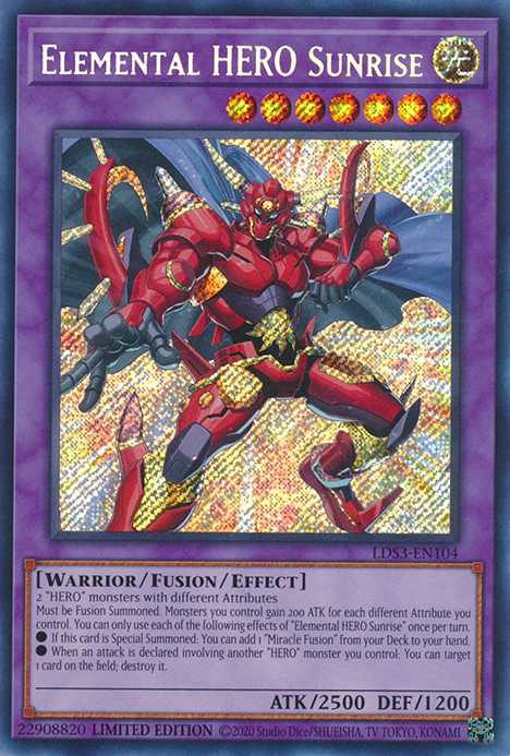 Elemental HERO Sunrise [LDS3-EN104] Secret Rare | The CG Realm