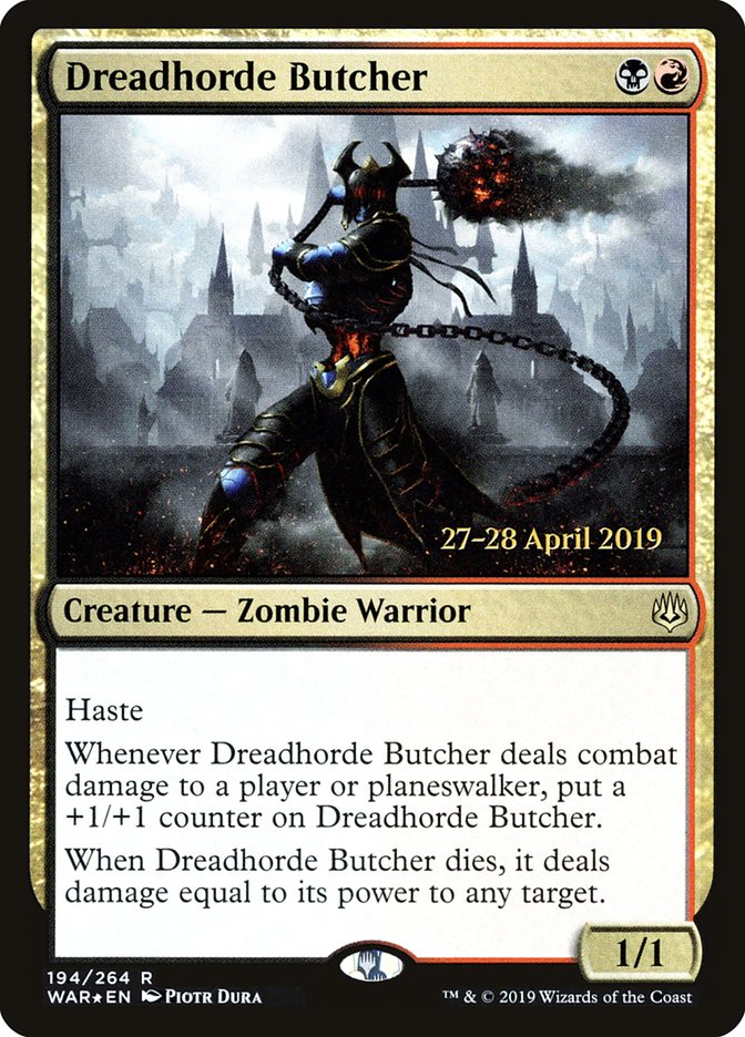 Dreadhorde Butcher [War of the Spark Prerelease Promos] | The CG Realm