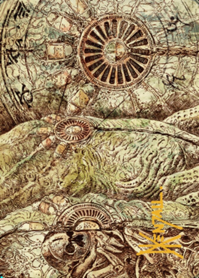 Phyrexian Processor Art Card (Gold-Stamped Signature) [The Brothers' War Art Series] | The CG Realm