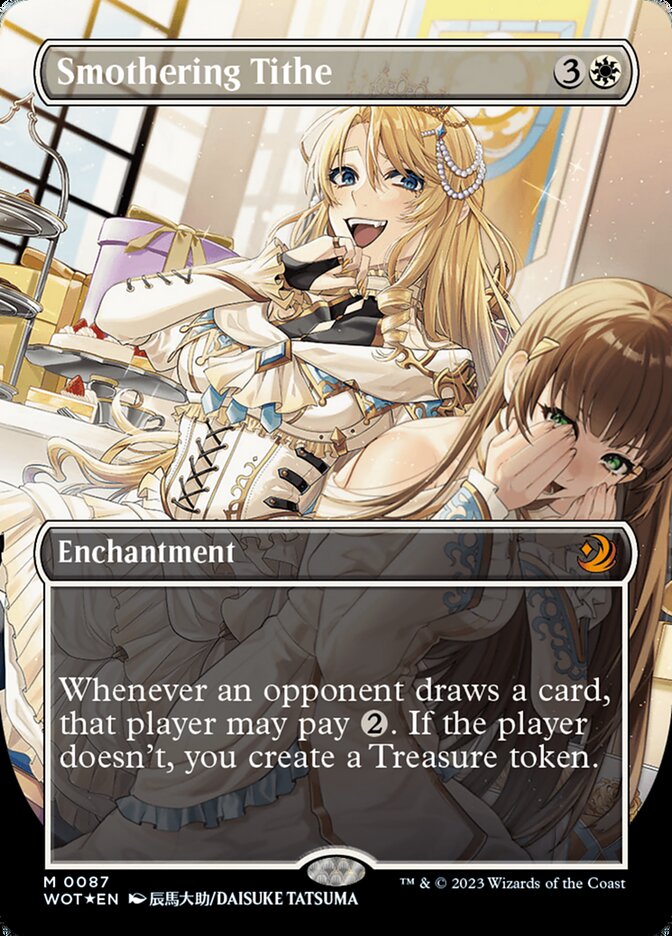 Smothering Tithe (Anime Borderless) (Confetti Foil) [Wilds of Eldraine: Enchanting Tales] | The CG Realm