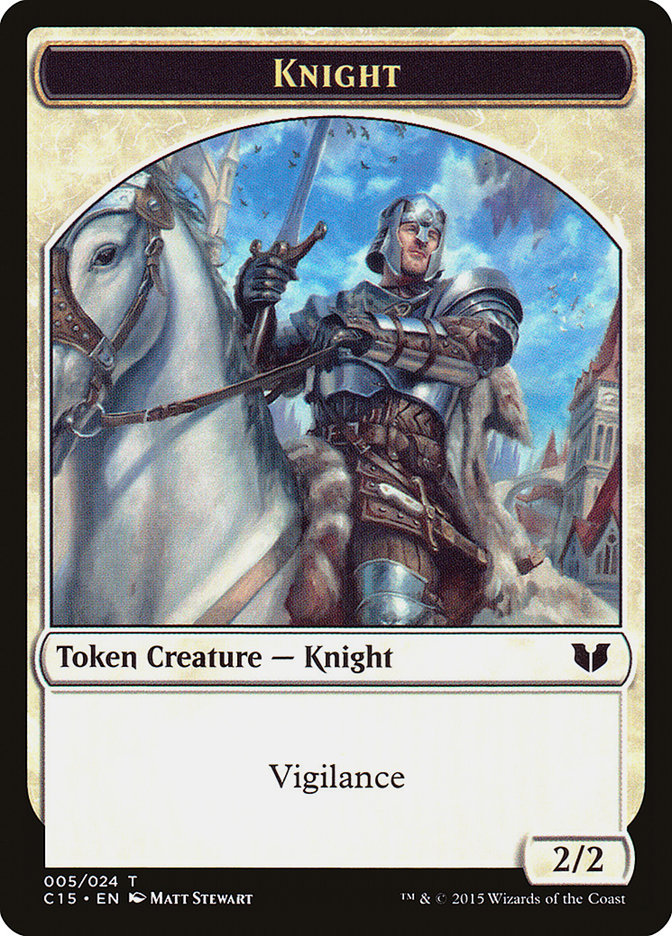 Angel // Knight (Vigilance) Double-Sided Token (C15-2 // 5) - Commander 2015 Tokens