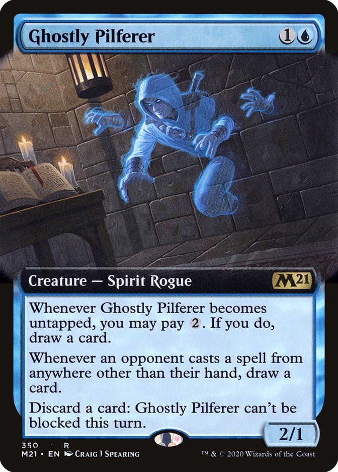 Ghostly Pilferer (Extended Art) [Core Set 2021] | The CG Realm