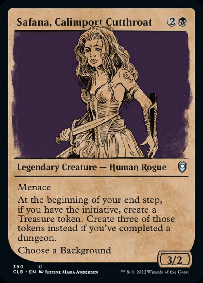 Safana, Calimport Cutthroat (Showcase) [Commander Legends: Battle for Baldur's Gate] | The CG Realm