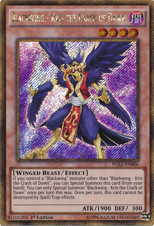 Blackwing - Kris the Crack of Dawn [PGL2-EN006] Gold Secret Rare | The CG Realm