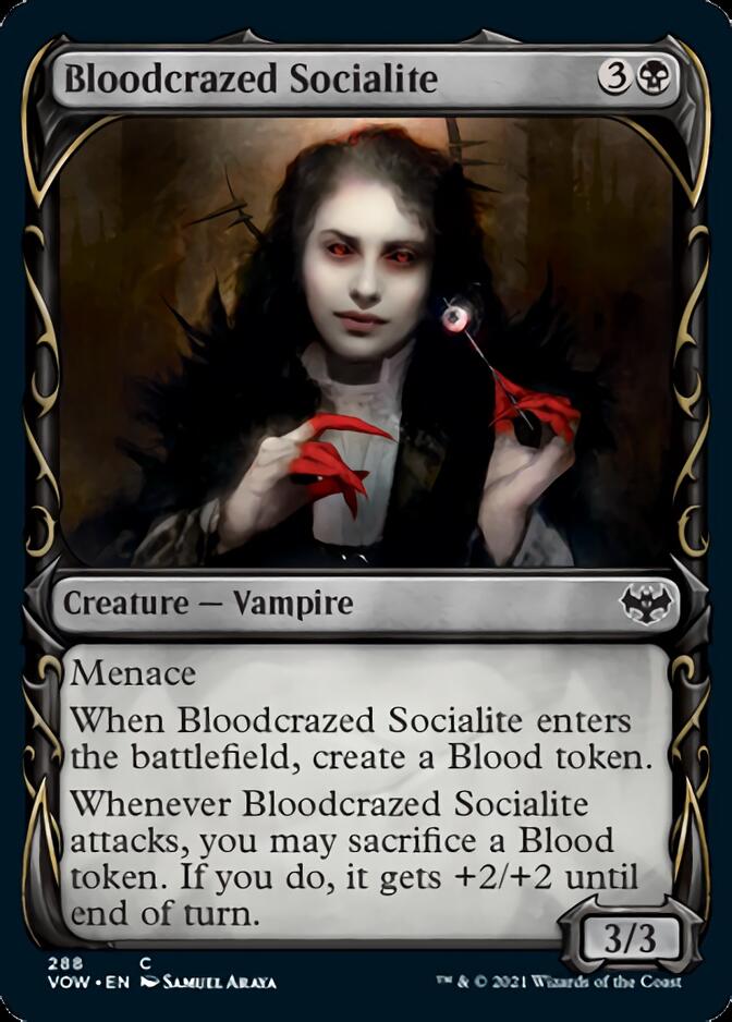 Bloodcrazed Socialite (Showcase Fang Frame) [Innistrad: Crimson Vow] | The CG Realm