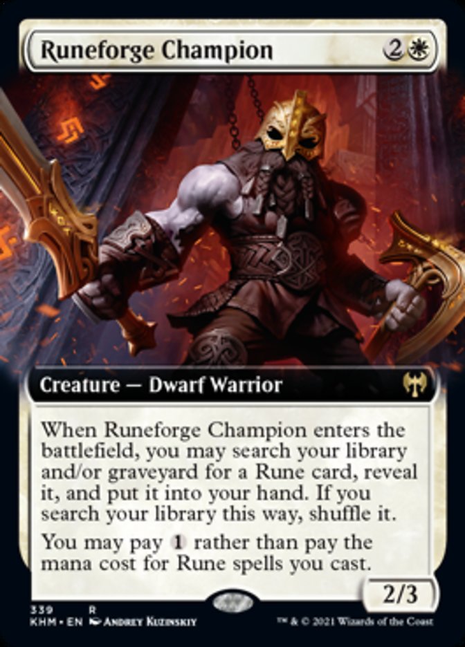 Runeforge Champion (Extended Art) [Kaldheim] | The CG Realm