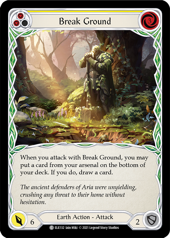 Break Ground (Yellow) [ELE132] (Tales of Aria)  1st Edition Normal | The CG Realm