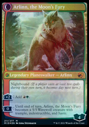 Arlinn, the Pack's Hope (PRE-211S) - Innistrad: Midnight Hunt Promos: (Double Faced Transform) Foil