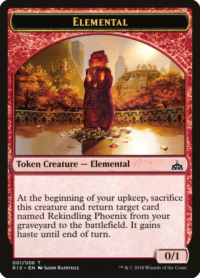 Elemental Token (001/006) [Rivals of Ixalan Tokens] | The CG Realm