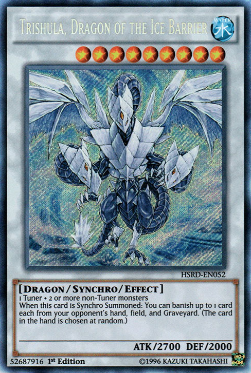 Trishula, Dragon of the Ice Barrier [HSRD-EN052] Secret Rare | The CG Realm