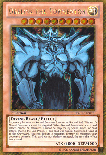 Obelisk the Tormentor [PGLD-EN030] Gold Secret Rare | The CG Realm