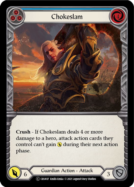 Chokeslam (Blue) [U-CRU037] (Crucible of War Unlimited)  Unlimited Normal | The CG Realm