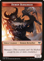 Human Warrior // Demon Berserker Double-Sided Token [Kaldheim Tokens] | The CG Realm