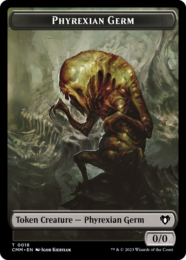 Manifest // Phyrexian Germ Double-Sided Token [Commander Masters Tokens] | The CG Realm