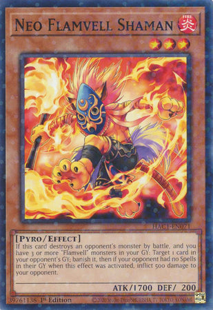 Neo Flamvell Shaman (Duel Terminal) [HAC1-EN071] Common | The CG Realm