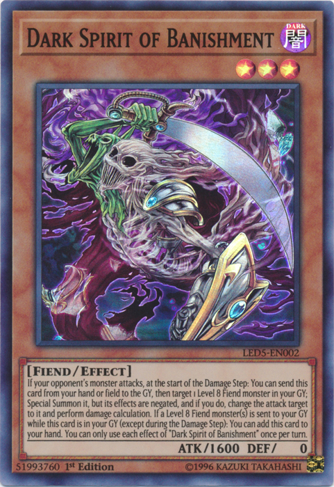 Dark Spirit of Banishment [LED5-EN002] Super Rare | The CG Realm