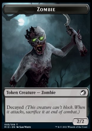 Zombie (005) // Treefolk Double-Sided Token [Innistrad: Midnight Hunt Tokens] | The CG Realm