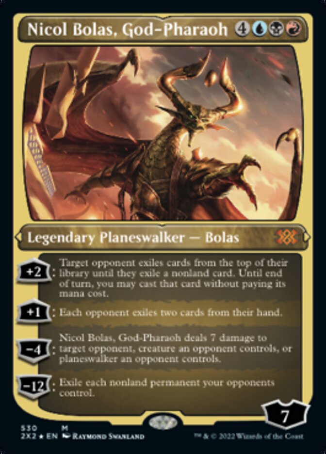 Nicol Bolas, God-Pharaoh (Foil Etched) [Double Masters 2022] | The CG Realm