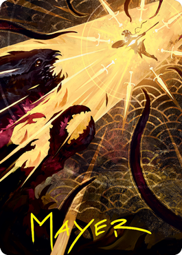 Defiant Strike Art Card (Gold-Stamped Signature) [Strixhaven: School of Mages Art Series] | The CG Realm