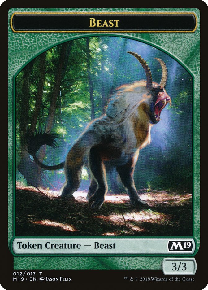 Beast Token [Core Set 2019 Tokens] | The CG Realm