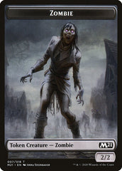 Knight // Zombie Double-Sided Token [Core Set 2021 Tokens] | The CG Realm
